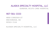 Alaska specialty hospital, llc