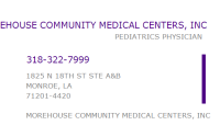 Morehouse community medical centers inc