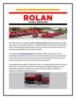 Rolan plant services