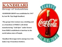 Coca Cola bottling plant- Kandhari Beverages Pvt Ltd.