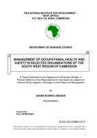 Pan african institute for development - west africa