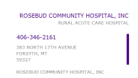 Rosebud community hospital inc