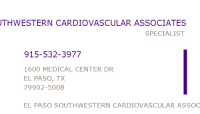 El paso southwestern cardiovascular associates