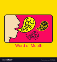 Word of mouth print design