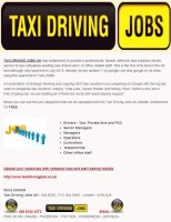 Taxi driving jobs uk