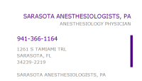 Sarasota anesthesiologists, p.a.